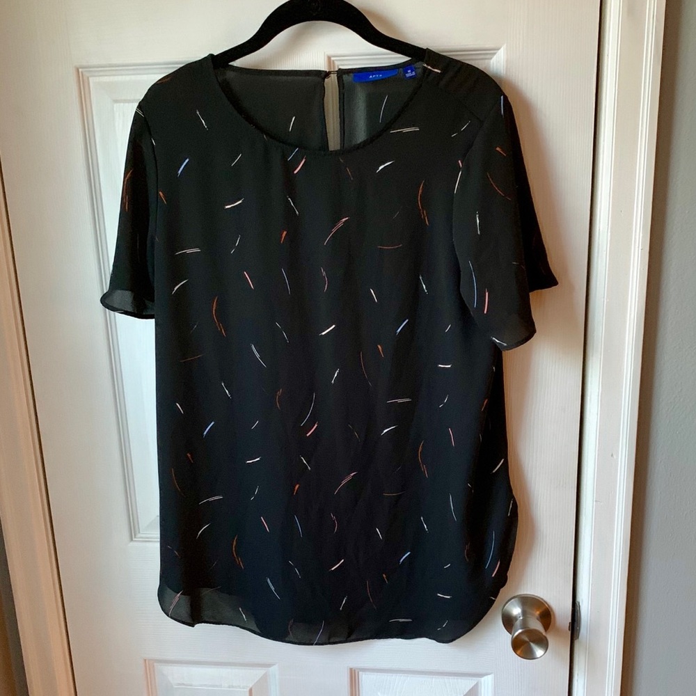 3 for $25! Apt. 9 Black Short Sleeve Blouse